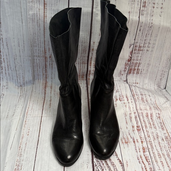 Nine West Black Leather Heeled Boots 8.5 NWT - Picture 4 of 16